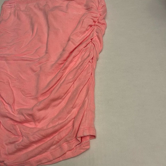 Sundry Pop Peach Ruched Seam Bodycon Mini Skirt NWT Size 0 - Picture 4 of 7